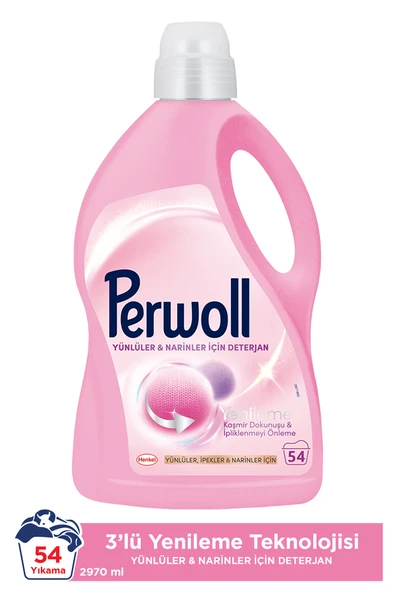 levent PERVOLYünlüler ve Narinler Hassas Bakım Sıvı Çamaşır Deterjanı 2970 ml (54 Yıkama) ürün görseli 1