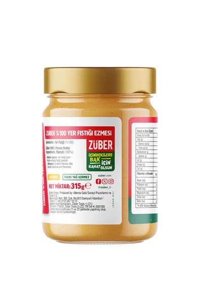levent ZUBERFıstık Ezmesi 315gr - Resim 7