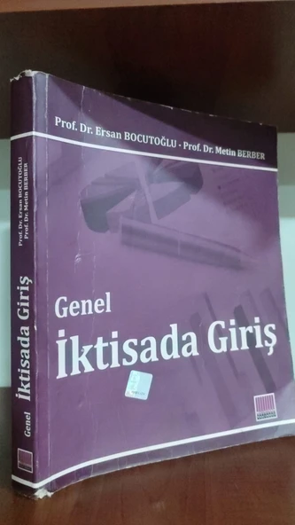 İKTİSADA GİRİŞ  PROF.ERSAN BOCUTOĞLU ... PROF. DR. METİN BERBER ürün görseli 1