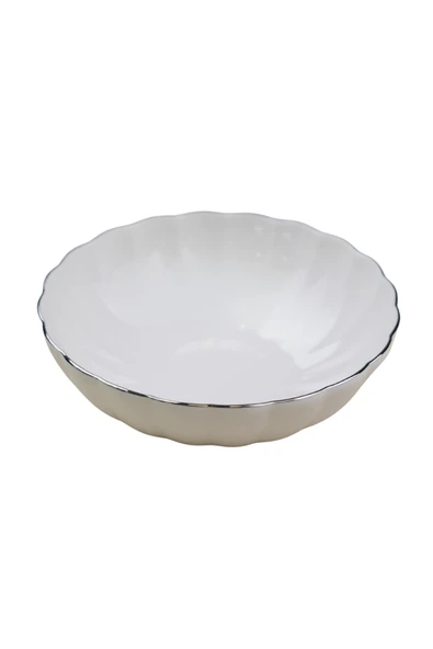 Kütahya Porselen Bone Luz Platin Fileli Çorba Kasesi 15cm Tekli ürün görseli 1