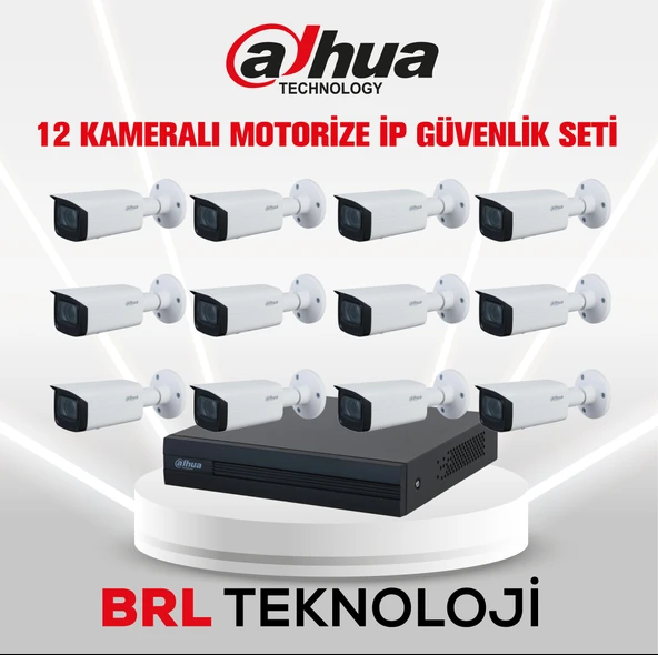 Dahua 12 Kameralı 2 MP Motorize Ip Güvenlik Kamera Seti ürün görseli 1