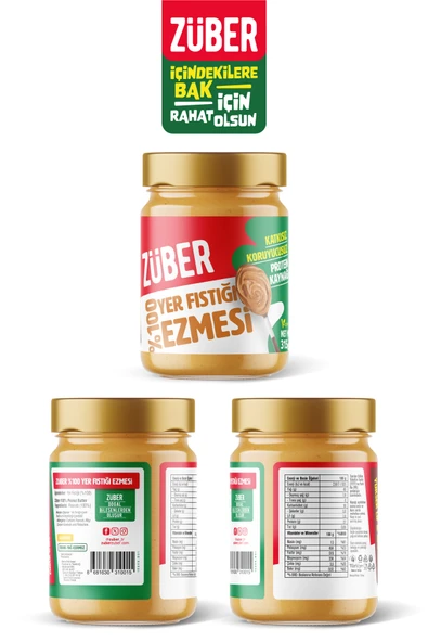 levent ZUBERFıstık Ezmesi 315gr - Resim 6