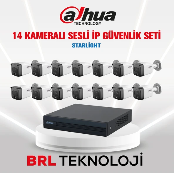 Dahua 14 Kameralı 2 Mp Sesli İp Güvenlik Kamera Seti IPC-HFW1230TC1-SA ürün görseli 1