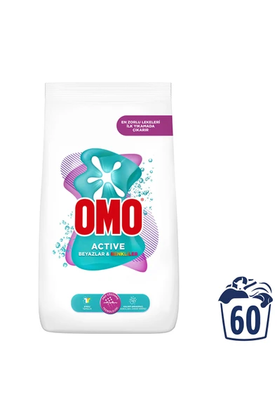 levent OMOActive Beyazlar & Renkliler Toz Deterjanı 9 Kg ürün görseli 1