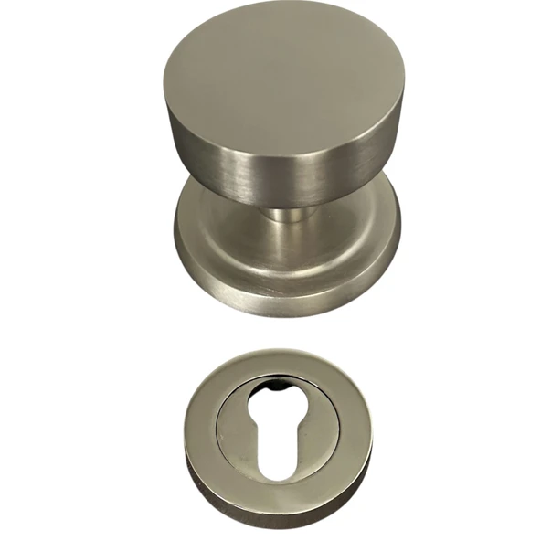 Round Saten Kapı Tokmağı Kapı Babası Alt Rozeti Set - Resim 2