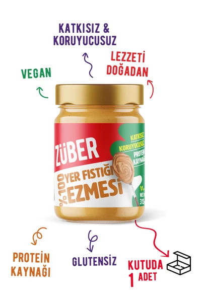 levent ZUBERFıstık Ezmesi 315gr - Resim 3