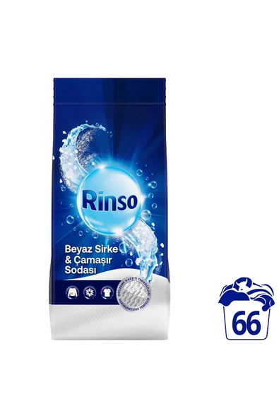 levent RINSOBeyaz Sirke Ve Çamaşır Sodası Beyazlar Için Toz Deterjan 10 Kg X1 ürün görseli 1