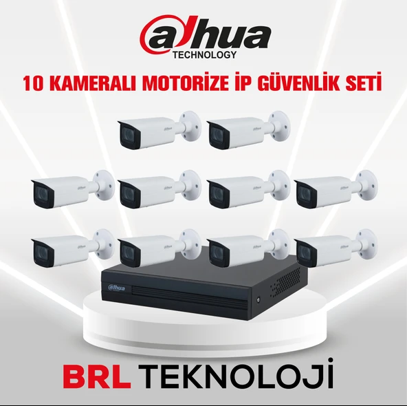 Dahua 10 Kameralı 2 MP Motorize Ip Güvenlik Kamera Seti ürün görseli 1