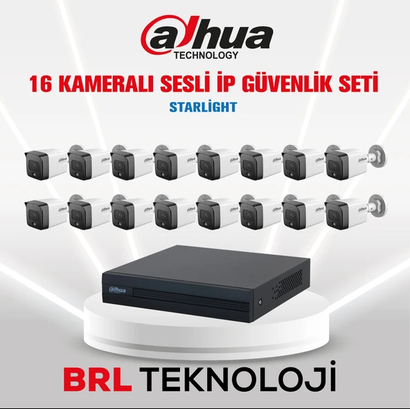 Dahua 16 Kameralı 2 Mp Sesli İp Güvenlik Kamera Seti IPC-HFW1230TC1-SA ürün görseli 1