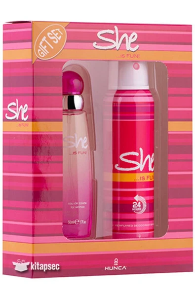 levent SHEFun Edt 50ml + Deodorant 150ml Kadın Parfüm Seti ürün görseli 1