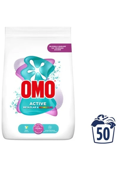 levent OMOActive Beyaz ve Renkliler Toz 7,5 KG ürün görseli 1