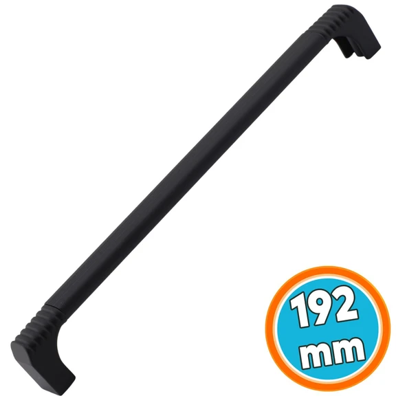 Mutfak Kulbu Çekmece Dolap Kulpu Metal Kulp Mobilya Dolabı Kulpları Renk 192 mm Siyah ürün görseli 1
