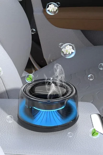 Otomatik Araç İçi Koku Makinesi Difüzörü Hava Nemlendirici Araç Parfümü Buharlı Şarjlı 800mah ürün görseli 1