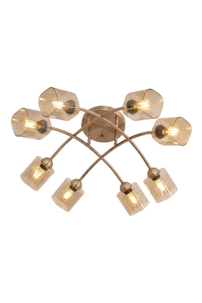 AVONNI AR-60435-8E Eskitme Kaplama Modern Avize E27 Metal Cam 40cm ürün görseli 1
