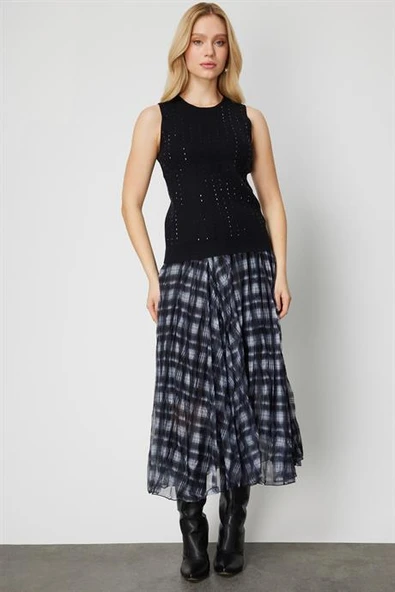 60310-2K6 ONTEKS BLUZ-SİYAH - Resim 2