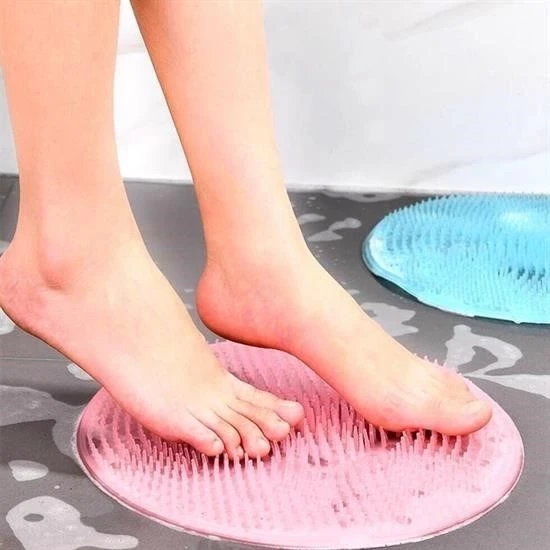 Silikon Fırçalı Banyo Masaj Matı ve  Ayaklar için Topuk Masaj Paspası ürün görseli 1
