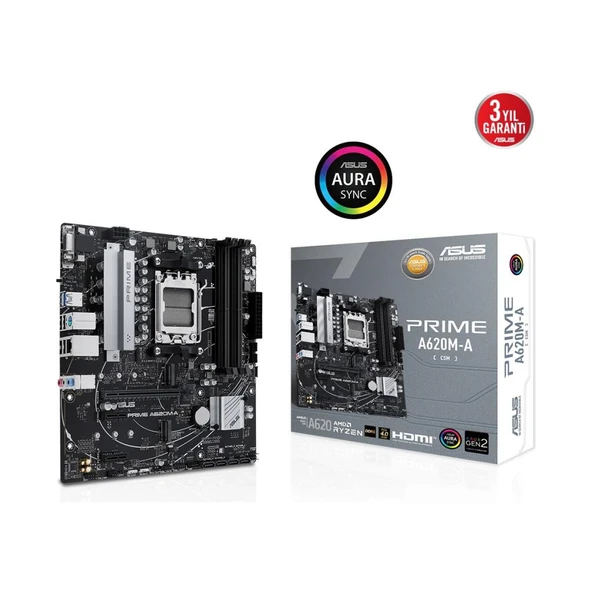 Asus Prime A620M-A-CSM AMD AM5 DDR5 Micro ATX Anakart Outlet ürün görseli 1