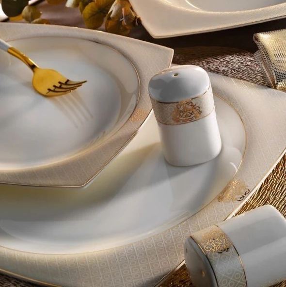 Aryıldız 31041 Square Porselen 60 Parça Yemek Takımı ürün görseli 1