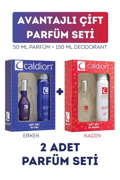 levent Avantajlı Çift Parfüm Seti ( 2 Adet Parfüm 50 ml 2 Adet + Deodorant 150 ml ) ürün görseli 1