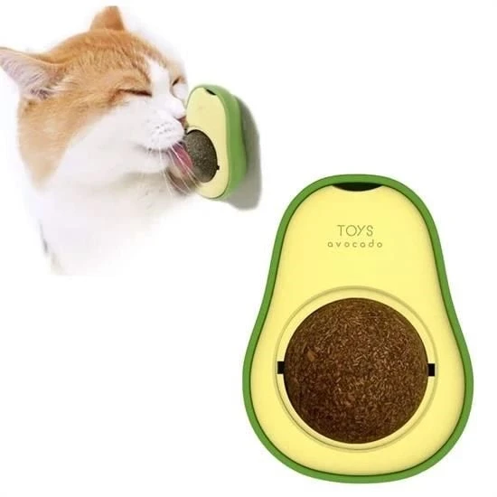 Avokado Model Yapışkanlı Kedi Oyuncağı Yenilebilir Kedi Nanesi Otu ürün görseli 1