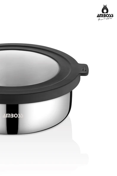 Nova 2 Parça Paslanmaz Çelik Saklama Kabı 18 cm - Resim 5