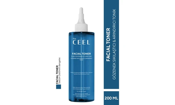 THE CEEL GLİKOLİK ASİTLİ YÜZ TONİĞİ 200 ML – CİLDİ SIKILAŞTIRAN VE AYDINLATAN FORMÜL, TÜM CİLT TİPLERİ İÇİN ürün görseli 1