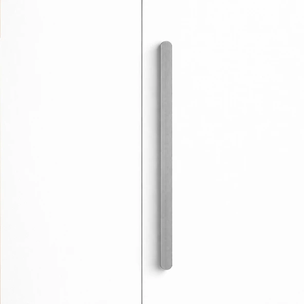 ANZER ÇİZGİLİ (FÜME) Modern Çekmece Dolap Gardırop Kulp 512 mm Metal Dayanıklı Siyah Uzun Kulp ürün görseli 1