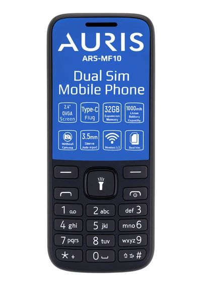 Auris ARS-MF10 Kamerasız Tuşlu Cep Telefonu (Auris Türkiye Garantili) ürün görseli 1