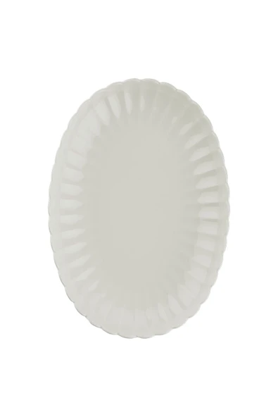 Kütahya Porselen Bone Luz Krem Kayık Tabak 28x19cm Tekli BNLZF28KY00 ürün görseli 1