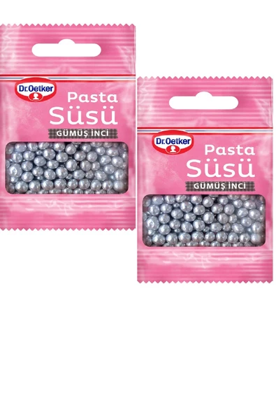 Dr. Oetker Pasta Süsü Gümüş İnci 10 gr X 2 Adet ürün görseli 1