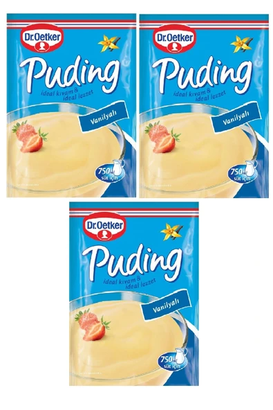 Dr. Oetker Vanilyalı Puding 125 gr x 3 Adet ürün görseli 1