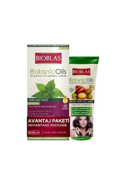 levent Şampuan Botanic Oils Isırgan 360 ml ve Maske 200 ml ürün görseli 1