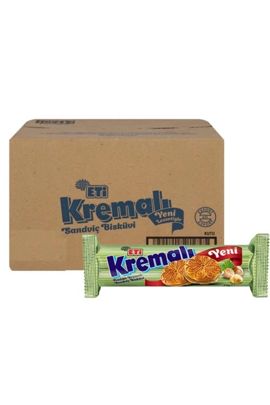 Eti Fındıklı Kremalı Sandviç Bisküvi 77 Gr. X 24 Adet ürün görseli 1