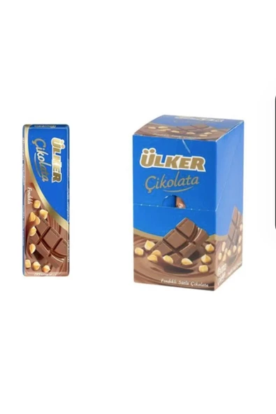 Ülker Bütün Fındıklı Sütlü Baton Çikolata 30 Gram x (12 Adet) ürün görseli 1