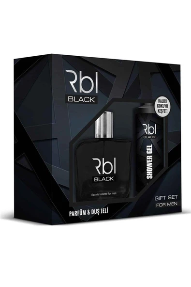 Rebul Black Edt 90ml & Erkek Duş Jeli 200ml Parfüm Seti ürün görseli 1