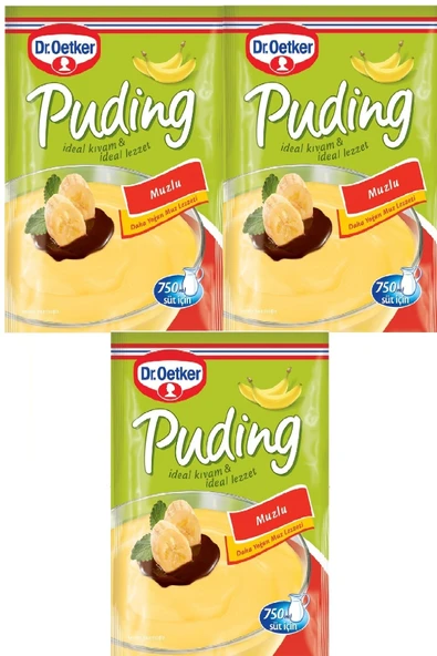 Dr. Oetker Puding Muzlu 125 gr x 3 Adet ürün görseli 1