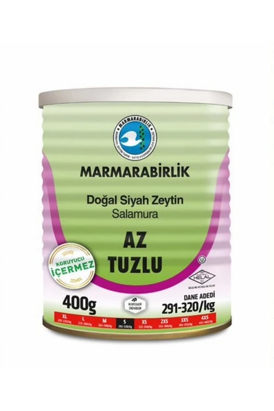MarmaraBirlik Az Tuzlu Zeytin 400 Gr ürün görseli 1