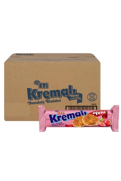 Eti Kremalı Çilekli Bisküvi 77 Gr X 24 Adet ürün görseli 1