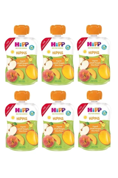 Hipp Organik Şeftalili Mangolu Elma Püresi 100 Gr X 6 Adet ürün görseli 1