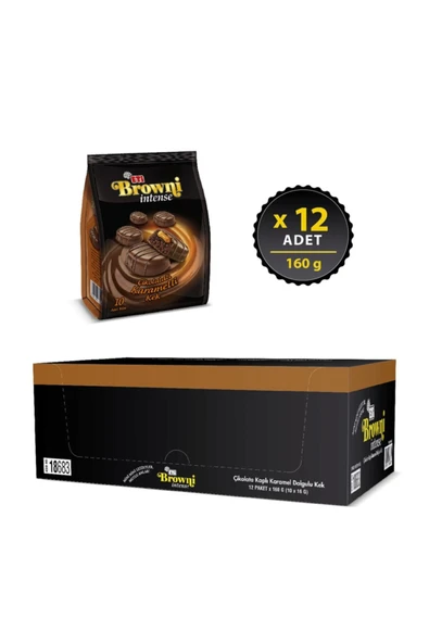 Eti Etı Brownı Intense Mını Karamelli 160 Gr X 12 Adet ürün görseli 1