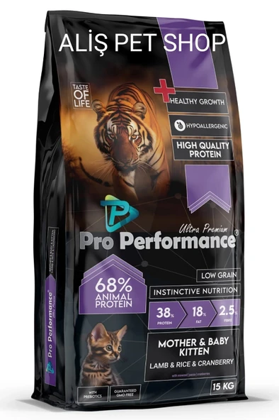 Pro Performance Kuzulu ve Pirinçli Mother & Baby Anne Yavru Kedi Maması 15 Kg ürün görseli 1