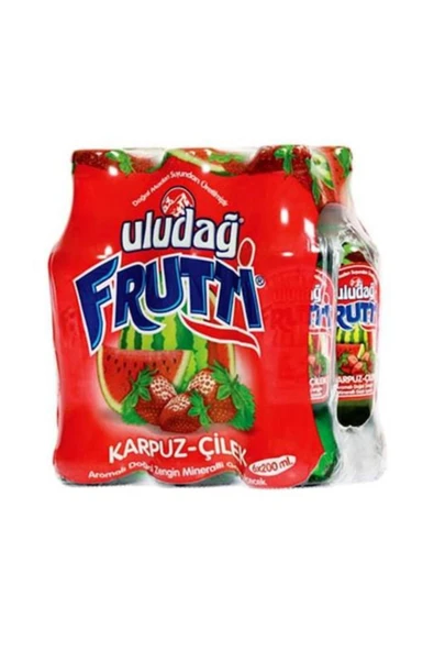 Uludağ Frutti Meyveli Soda 200 Ml Karpuz Çilek X 24 Adet ürün görseli 1