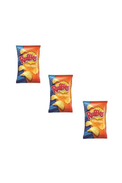 3 adetRuffles Peynir Ve Soğan Aroma Çeşnili Patates Cipsi X 3 Adet ürün görseli 1