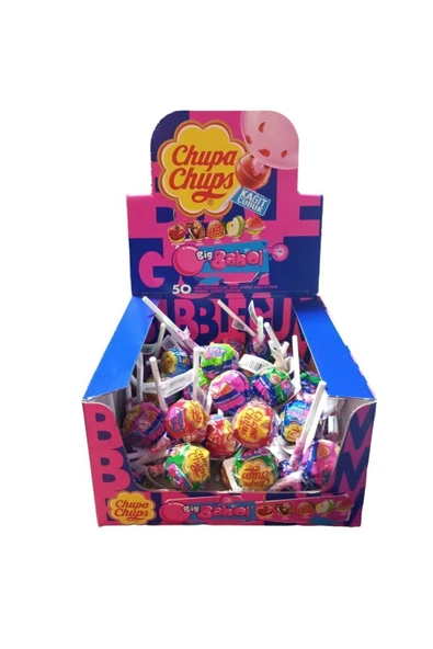 Chupa Chups Chupa Big Babol Sakız Dolgulu Lolipop Şekerleme 12 G. * 50 Adetli ürün görseli 1