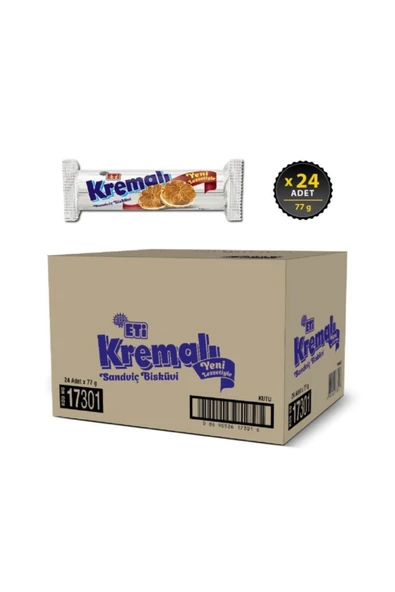 Eti Kremalı Bisküvi 77 g x 24 Adet - Resim 2