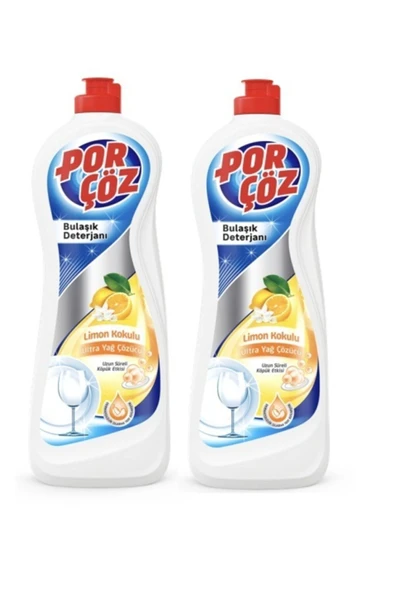 Porçöz Bulaşık Deterjanı Limon Kokulu 2 x 675 ML ürün görseli 1
