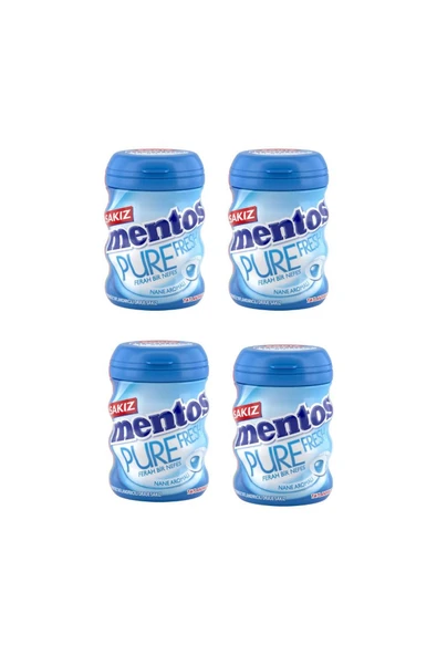 Mentos Pure Fresh Nane Aromalı Şekersiz Draje Sakız 60 g x 4 Adet ürün görseli 1