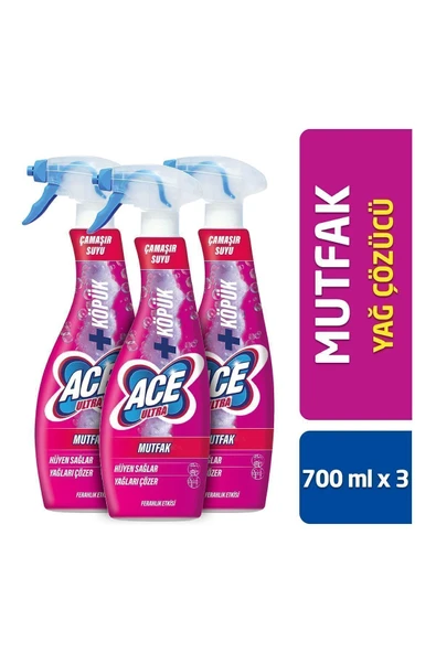 ACE Ultra Köpük Mutfak Ferahlık Etkısı 700ml x3 Adet ürün görseli 1