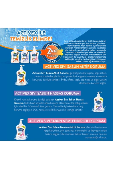 Activex Antibakteriyel Sıvı Sabun 1.5 lt - Resim 2