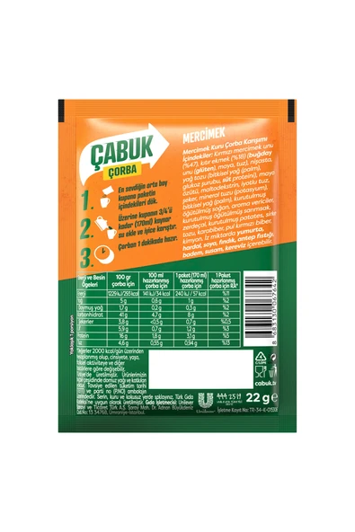 Knorr Mercimek Çabuk Çorba 22 gr X 12 Adet - Resim 8